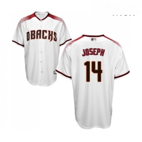 Mens Arizona Diamondbacks 14 Caleb Joseph Replica White Home Cool Base Baseball Jersey Mens Arizona Diamondbacks 14 Caleb Joseph Replica White Home Cool Base Baseball Jersey