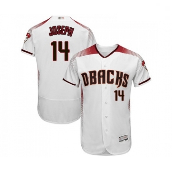 Mens Arizona Diamondbacks 14 Caleb Joseph White Home Authentic Collection Flex Base Baseball Jersey Mens Arizona Diamondbacks 14 Caleb Joseph White Home Authentic Collection Flex Base Baseball Jersey