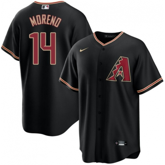 Men's Arizona Diamondbacks #14 Gabriel Moreno Jersey Black 2023 World Series Flex Base Jersey Men's Arizona Diamondbacks #14 Gabriel Moreno Jersey Black 2023 World Series Flex Base Jersey