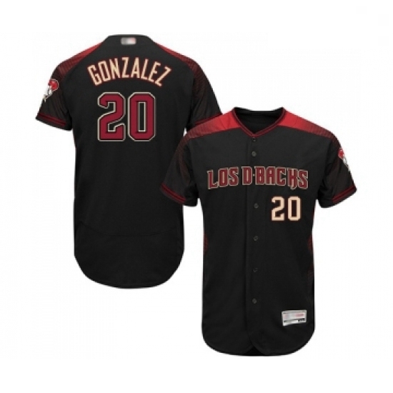 Mens Arizona Diamondbacks 20 Luis Gonzalez Black Alternate Authentic Collection Flex Base Baseball Jersey Mens Arizona Diamondbacks 20 Luis Gonzalez Black Alternate Authentic Collection Flex Base Baseball Jersey