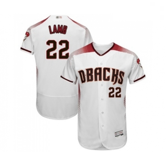 Mens Arizona Diamondbacks 22 Jake Lamb White Home Authentic Collection Flex Base Baseball Jersey Mens Arizona Diamondbacks 22 Jake Lamb White Home Authentic Collection Flex Base Baseball Jersey