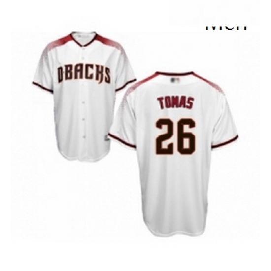 Mens Arizona Diamondbacks 26 Yasmany Tomas Replica White Home Cool Base Baseball Jersey Mens Arizona Diamondbacks 26 Yasmany Tomas Replica White Home Cool Base Baseball Jersey