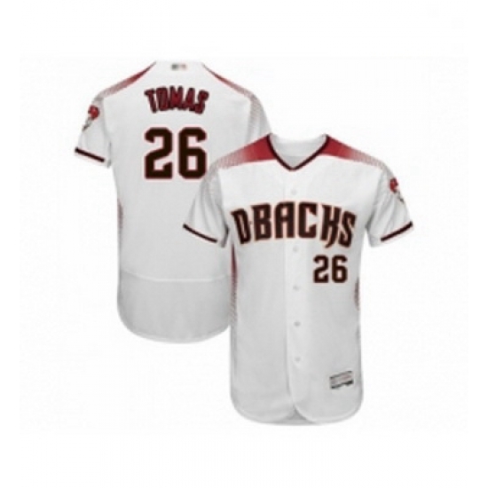 Mens Arizona Diamondbacks 26 Yasmany Tomas White Home Authentic Collection Flex Base Baseball Jersey Mens Arizona Diamondbacks 26 Yasmany Tomas White Home Authentic Collection Flex Base Baseball Jersey