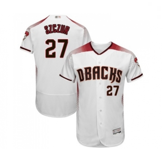 Mens Arizona Diamondbacks 27 Matt Szczur White Home Authentic Collection Flex Base Baseball Jersey Mens Arizona Diamondbacks 27 Matt Szczur White Home Authentic Collection Flex Base Baseball Jersey
