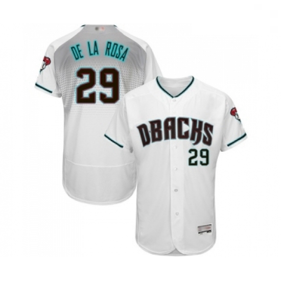 Mens Arizona Diamondbacks 29 Jorge De La Rosa White Teal Alternate Authentic Collection Flex Base Baseball Jersey Mens Arizona Diamondbacks 29 Jorge De La Rosa White Teal Alternate Authentic Collection Flex Base Baseball Jersey