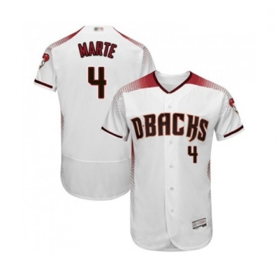 Mens Arizona Diamondbacks 4 Ketel Marte White Home Authentic Collection Flex Base Baseball Jersey Mens Arizona Diamondbacks 4 Ketel Marte White Home Authentic Collection Flex Base Baseball Jersey