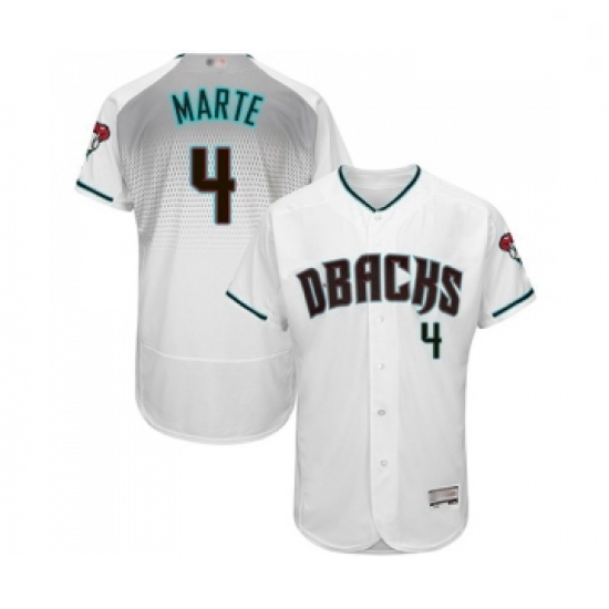 Mens Arizona Diamondbacks 4 Ketel Marte White Teal Alternate Authentic Collection Flex Base Baseball Jersey Mens Arizona Diamondbacks 4 Ketel Marte White Teal Alternate Authentic Collection Flex Base Baseball Jersey