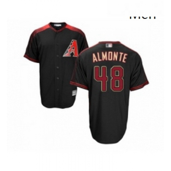 Mens Arizona Diamondbacks 48 Abraham Almonte Replica Black Brick Alternate Home Cool Base Baseball Jersey Mens Arizona Diamondbacks 48 Abraham Almonte Replica Black Brick Alternate Home Cool Base Baseball Jersey