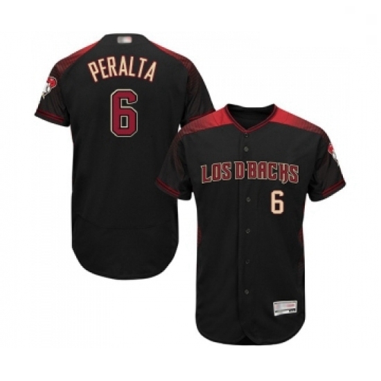 Mens Arizona Diamondbacks 6 David Peralta Black Alternate Authentic Collection Flex Base Baseball Jersey Mens Arizona Diamondbacks 6 David Peralta Black Alternate Authentic Collection Flex Base Baseball Jersey