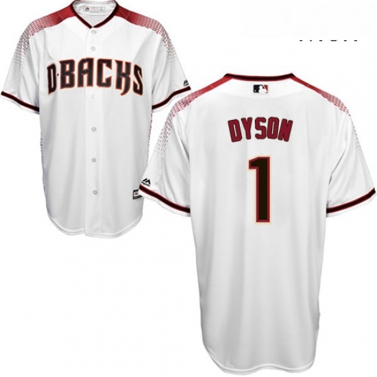 Mens Majestic Arizona Diamondbacks 1 Jarrod Dyson Authentic White Home Cool Base MLB Jersey Mens Majestic Arizona Diamondbacks 1 Jarrod Dyson Authentic White Home Cool Base MLB Jersey