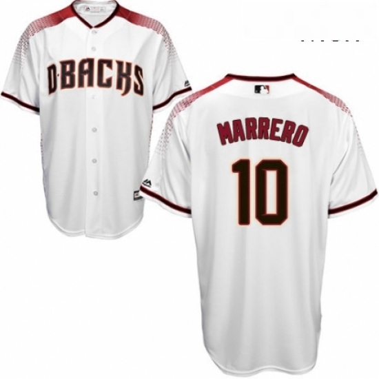 Mens Majestic Arizona Diamondbacks 10 Deven Marrero Replica White Home Cool Base MLB Jersey Mens Majestic Arizona Diamondbacks 10 Deven Marrero Replica White Home Cool Base MLB Jersey