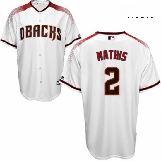 Mens Majestic Arizona Diamondbacks 2 Jeff Mathis Authentic White Home Cool Base MLB Jersey Mens Majestic Arizona Diamondbacks 2 Jeff Mathis Authentic White Home Cool Base MLB Jersey