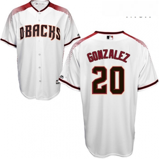 Mens Majestic Arizona Diamondbacks 20 Luis Gonzalez Authentic White Home Cool Base MLB Jersey Mens Majestic Arizona Diamondbacks 20 Luis Gonzalez Authentic White Home Cool Base MLB Jersey
