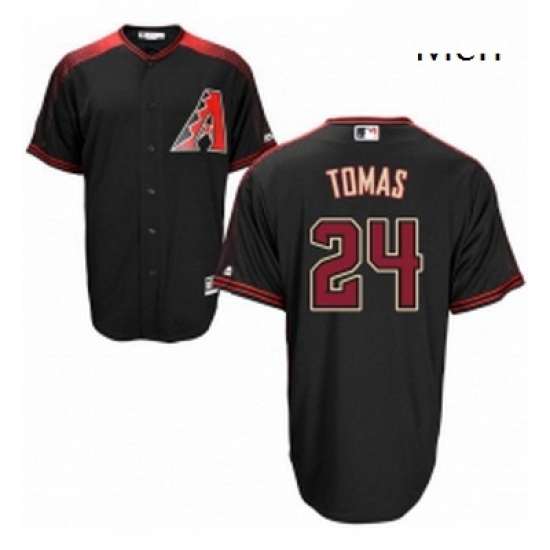 Mens Majestic Arizona Diamondbacks 24 Yasmany Tomas Authentic Black Alternate Home Cool Base MLB Jersey Mens Majestic Arizona Diamondbacks 24 Yasmany Tomas Authentic Black Alternate Home Cool Base MLB Jersey