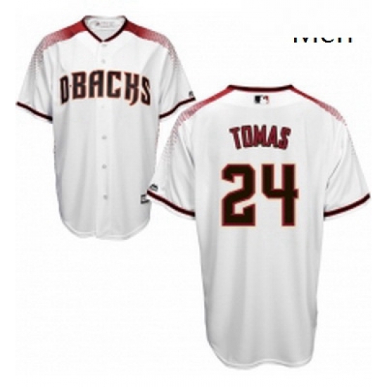 Mens Majestic Arizona Diamondbacks 24 Yasmany Tomas Authentic White Home Cool Base MLB Jersey Mens Majestic Arizona Diamondbacks 24 Yasmany Tomas Authentic White Home Cool Base MLB Jersey