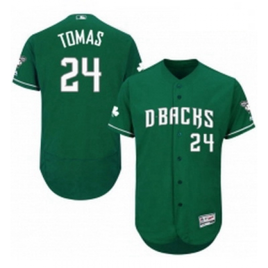 Mens Majestic Arizona Diamondbacks 24 Yasmany Tomas Green Celtic Flexbase Authentic Collection MLB Jersey Mens Majestic Arizona Diamondbacks 24 Yasmany Tomas Green Celtic Flexbase Authentic Collection MLB Jersey