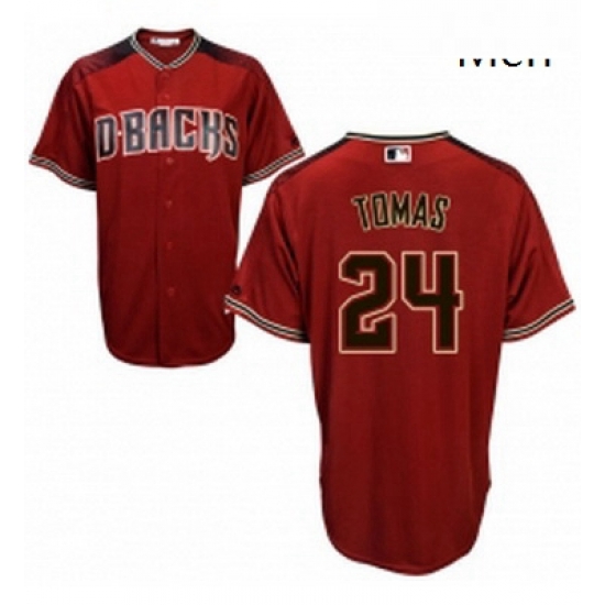 Mens Majestic Arizona Diamondbacks 24 Yasmany Tomas Replica Red Alternate Cool Base MLB Jersey Mens Majestic Arizona Diamondbacks 24 Yasmany Tomas Replica Red Alternate Cool Base MLB Jersey