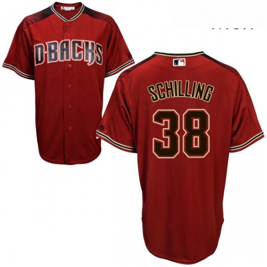 Mens Majestic Arizona Diamondbacks 38 Curt Schilling Authentic Red Alternate Cool Base MLB Jersey Mens Majestic Arizona Diamondbacks 38 Curt Schilling Authentic Red Alternate Cool Base MLB Jersey