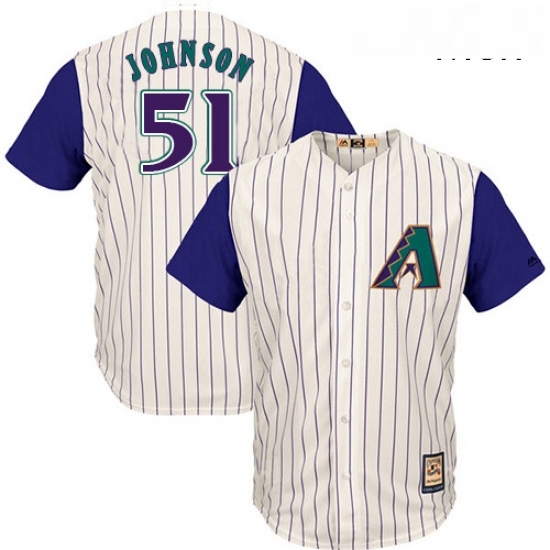 Mens Majestic Arizona Diamondbacks 51 Randy Johnson Authentic Cream Cooperstown Throwback MLB Jersey Mens Majestic Arizona Diamondbacks 51 Randy Johnson Authentic Cream Cooperstown Throwback MLB Jersey
