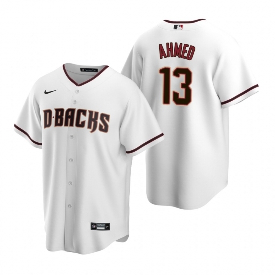 Mens Nike Arizona Diamondbacks 13 Nick Ahmed White Home Stitched Baseball Jersey Mens Nike Arizona Diamondbacks 13 Nick Ahmed White Home Stitched Baseball Jersey
