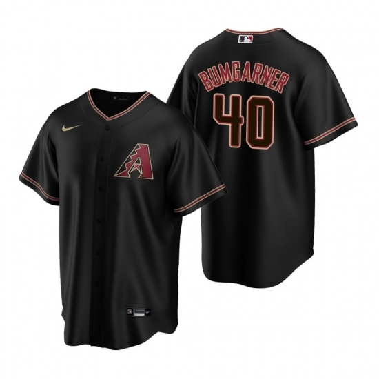 Mens Nike Arizona Diamondbacks 40 Madison Bumgarner Black Alternate Stitched Baseball Jersey Mens Nike Arizona Diamondbacks 40 Madison Bumgarner Black Alternate Stitched Baseball Jersey