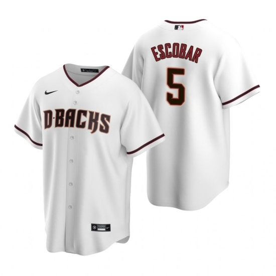 Mens Nike Arizona Diamondbacks 5 Eduardo Escobar White Home Stitched Baseball Jersey Mens Nike Arizona Diamondbacks 5 Eduardo Escobar White Home Stitched Baseball Jersey