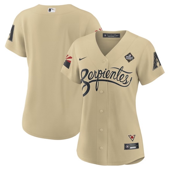 Women Arizona Diamondbacks Blank Gold 2023 World Series City Connect Stitched Baseball Jersey 28Run Small 29 Women Arizona Diamondbacks Blank Gold 2023 World Series City Connect Stitched Baseball Jersey 28Run Small 29