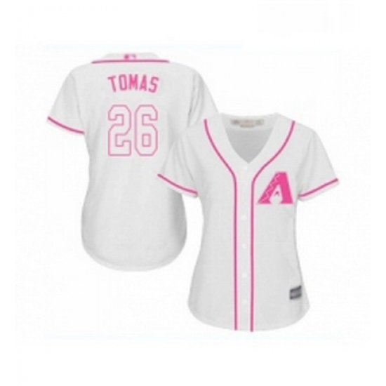 Womens Arizona Diamondbacks 26 Yasmany Tomas Replica White Fashion Baseball Jersey Womens Arizona Diamondbacks 26 Yasmany Tomas Replica White Fashion Baseball Jersey