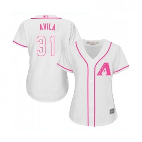 Womens Arizona Diamondbacks 31 Alex Avila Replica White Fashion Baseball Jersey Womens Arizona Diamondbacks 31 Alex Avila Replica White Fashion Baseball Jersey