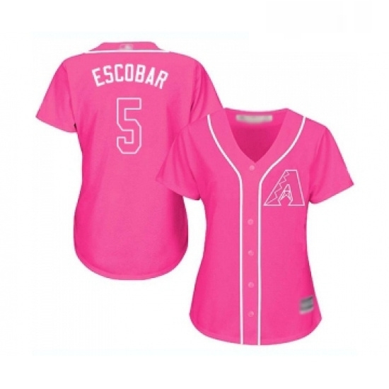 Womens Arizona Diamondbacks 5 Eduardo Escobar Replica Pink Fashion Baseball Jersey Womens Arizona Diamondbacks 5 Eduardo Escobar Replica Pink Fashion Baseball Jersey