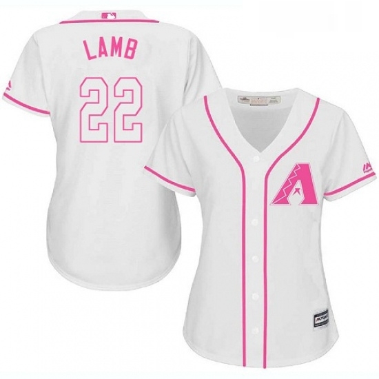 Womens Majestic Arizona Diamondbacks 22 Jake Lamb Replica White Fashion MLB Jersey Womens Majestic Arizona Diamondbacks 22 Jake Lamb Replica White Fashion MLB Jersey