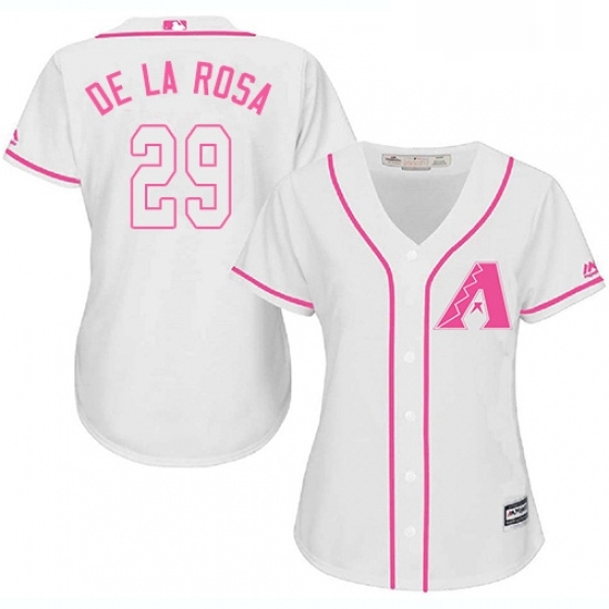 Womens Majestic Arizona Diamondbacks 29 Jorge De La Rosa Replica White Fashion MLB Jersey Womens Majestic Arizona Diamondbacks 29 Jorge De La Rosa Replica White Fashion MLB Jersey