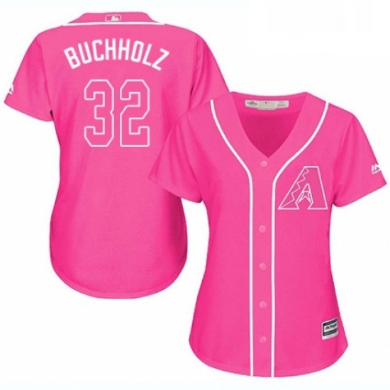Womens Majestic Arizona Diamondbacks 32 Clay Buchholz Authentic Pink Fashion MLB Jersey Womens Majestic Arizona Diamondbacks 32 Clay Buchholz Authentic Pink Fashion MLB Jersey