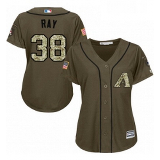 Womens Majestic Arizona Diamondbacks 38 Robbie Ray Authentic Green Salute to Service MLB Jersey Womens Majestic Arizona Diamondbacks 38 Robbie Ray Authentic Green Salute to Service MLB Jersey