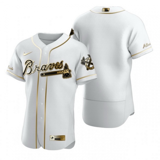 Atlanta Braves Blank White Nike Mens Authentic Golden Edition MLB Jersey Atlanta Braves Blank White Nike Mens Authentic Golden Edition MLB Jersey
