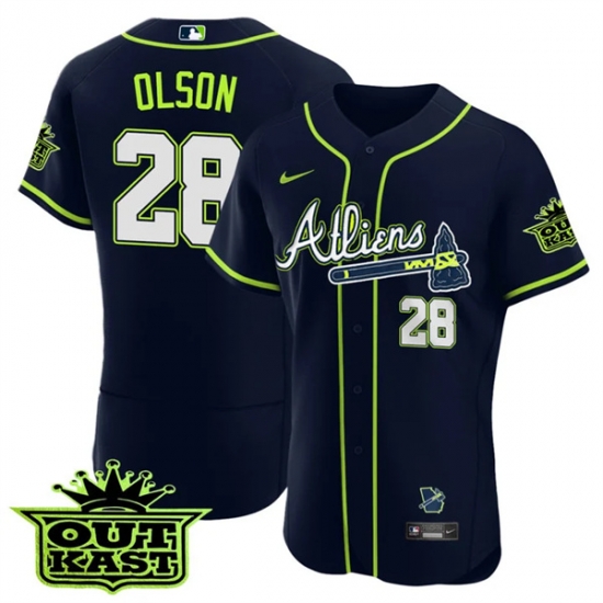 MEN 27S ATLANTA BRAVES ATLIENS 28 Matt Olson FLEX BASE JERSEY ALL STITCHED MEN 27S ATLANTA BRAVES ATLIENS 28 Matt Olson FLEX BASE JERSEY ALL STITCHED