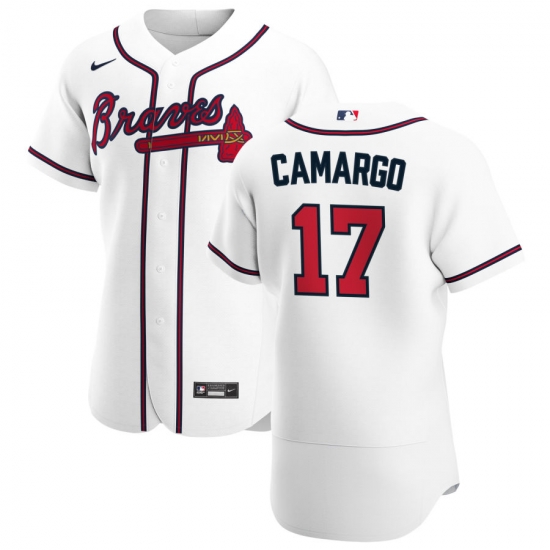 Men Atlanta Braves 17 Johan Camargo Men Nike White Home 2020 Flex Base Player MLB Jersey Men Atlanta Braves 17 Johan Camargo Men Nike White Home 2020 Flex Base Player MLB Jersey