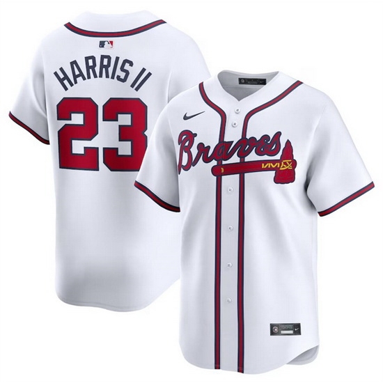 Men Atlanta Braves 23 Michael Harris II White 2024 Home Limited Stitched Baseball Jersey Men Atlanta Braves 23 Michael Harris II White 2024 Home Limited Stitched Baseball Jersey