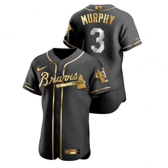 Men Atlanta Braves 3 Dale Murphy Black Gold 2020 Nike Flexbase Jersey Men Atlanta Braves 3 Dale Murphy Black Gold 2020 Nike Flexbase Jersey