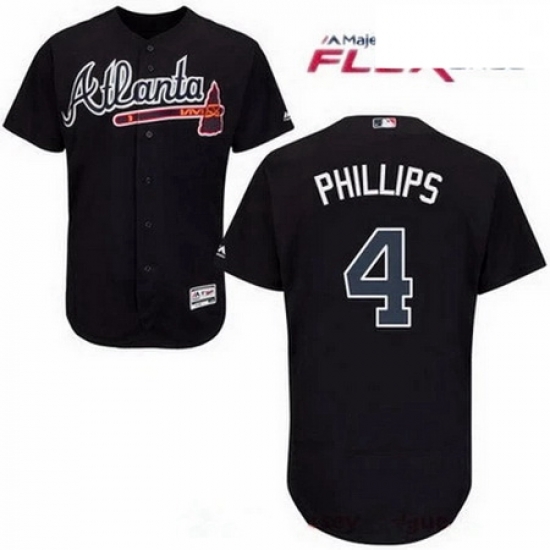 Men Atlanta Braves 4 Brandon Phillips Navy Flex Base Jersey Men Atlanta Braves 4 Brandon Phillips Navy Flex Base Jersey