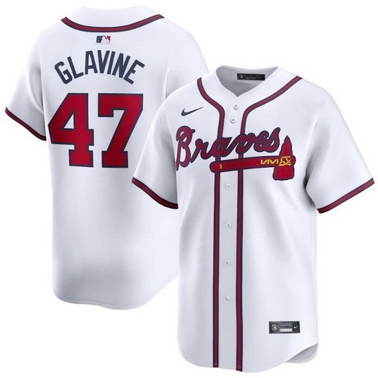 Men Atlanta Braves 47 Tom Glavine White 2024 Home Limited Stitched Baseball Jersey Men Atlanta Braves 47 Tom Glavine White 2024 Home Limited Stitched Baseball Jersey