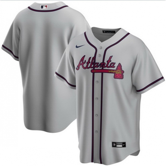 Men Atlanta Braves Nike Gray Blank Jersey Men Atlanta Braves Nike Gray Blank Jersey