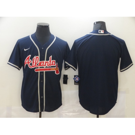Men Atlanta Braves Nike Navy Blue Blank Jersey II Men Atlanta Braves Nike Navy Blue Blank Jersey II