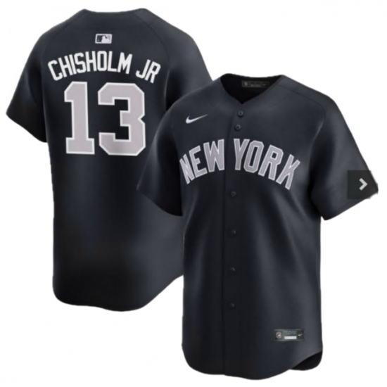 Men New York Yankees #13 Chisholm Jr Black Cool Base Stitched jersey Men New York Yankees #13 Chisholm Jr Black Cool Base Stitched jersey