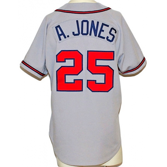 Men Nike Atlanta Braves 25 Andruw Jones White Gray Base Stitched Jersey Men Nike Atlanta Braves 25 Andruw Jones White Gray Base Stitched Jersey