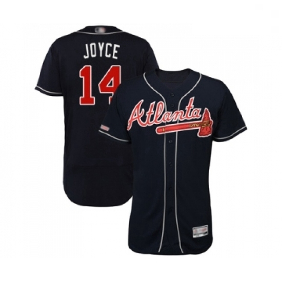 Mens Atlanta Braves 14 Matt Joyce Navy Blue Alternate Flex Base Authentic Collection Baseball Jersey Mens Atlanta Braves 14 Matt Joyce Navy Blue Alternate Flex Base Authentic Collection Baseball Jersey