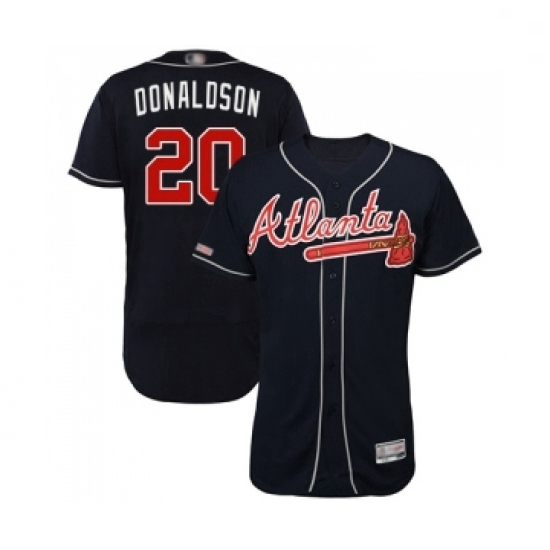 Mens Atlanta Braves 20 Josh Donaldson Navy Blue Alternate Flex Base Authentic Collection Baseball Jersey Mens Atlanta Braves 20 Josh Donaldson Navy Blue Alternate Flex Base Authentic Collection Baseball Jersey