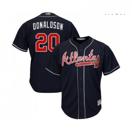 Mens Atlanta Braves 20 Josh Donaldson Replica Blue Alternate Road Cool Base Baseball Jersey Mens Atlanta Braves 20 Josh Donaldson Replica Blue Alternate Road Cool Base Baseball Jersey