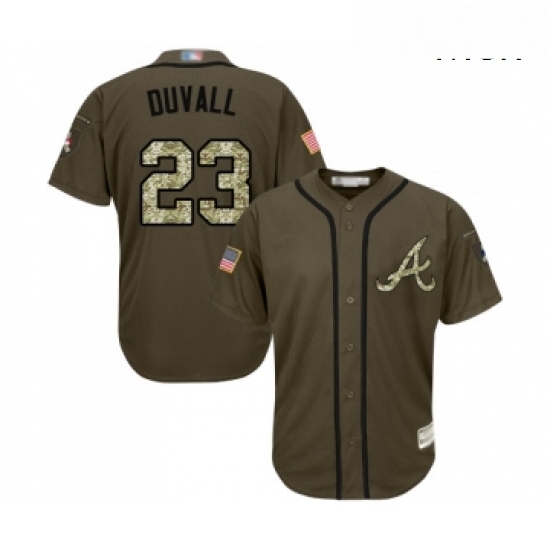 Mens Atlanta Braves 23 Adam Duvall Authentic Green Salute to Service Baseball Jersey Mens Atlanta Braves 23 Adam Duvall Authentic Green Salute to Service Baseball Jersey
