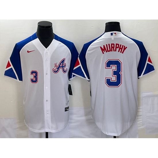 Men's Atlanta Braves #3 Dale Murphy Number White 2023 City Connect Cool Base Stitched Jersey1 Men's Atlanta Braves #3 Dale Murphy Number White 2023 City Connect Cool Base Stitched Jersey1